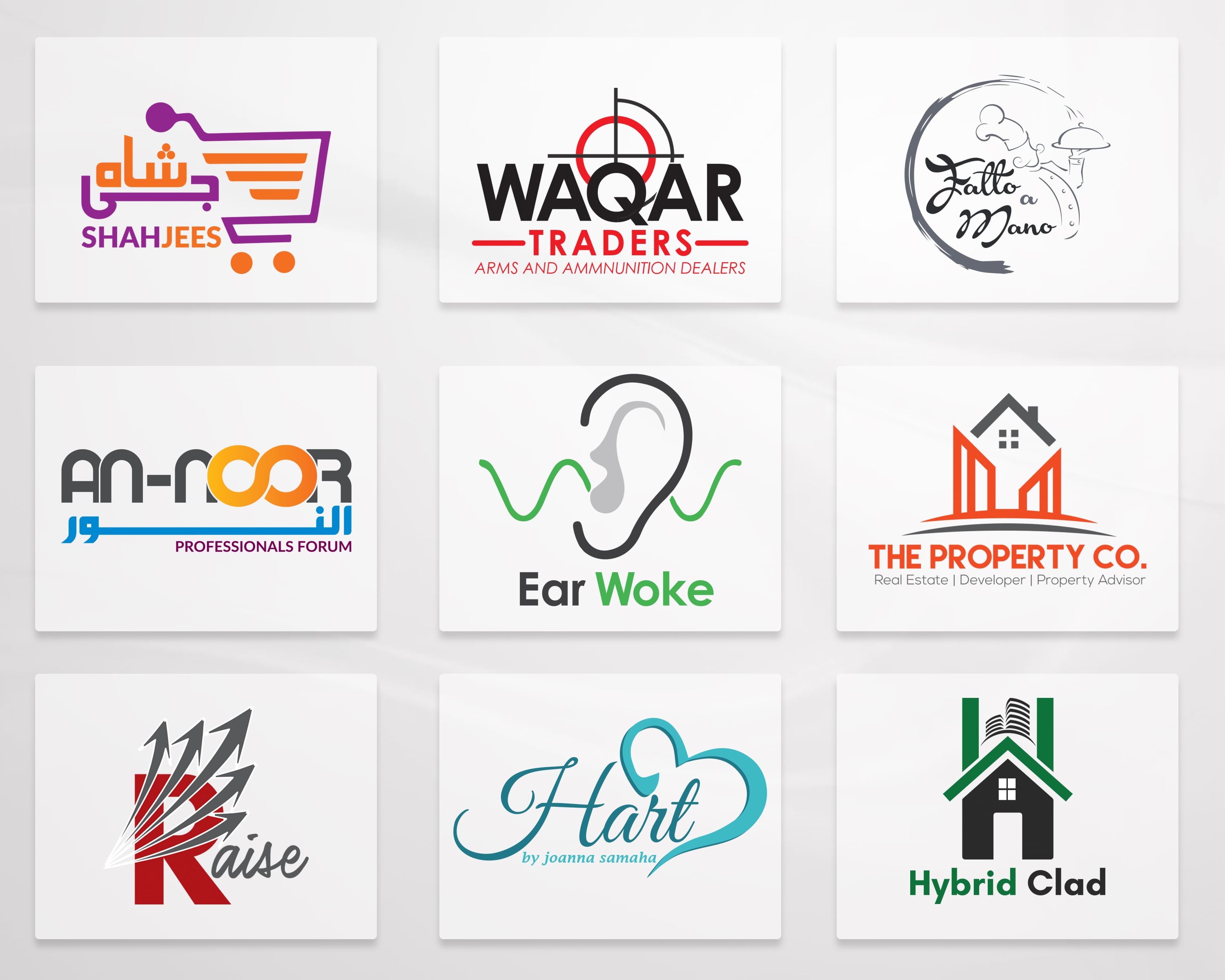 Creative logo design ideas Abu Dhabi brand identity sample 2026